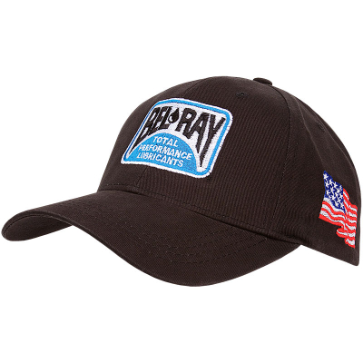 Black Bel-Ray Hat with USA Flag