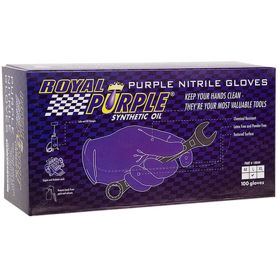 Royal Purple Black Nitrile Glove - LG